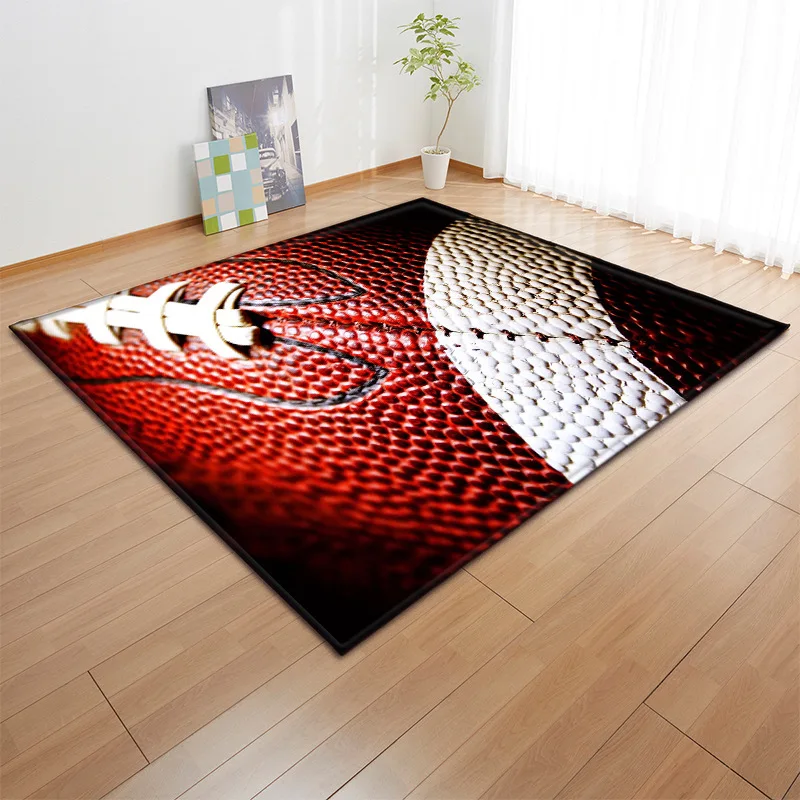 3d football basketball home rugs living room carpet for bedroom boys kids room play mat floor area rug soccer kitchen mat rug free global shipping