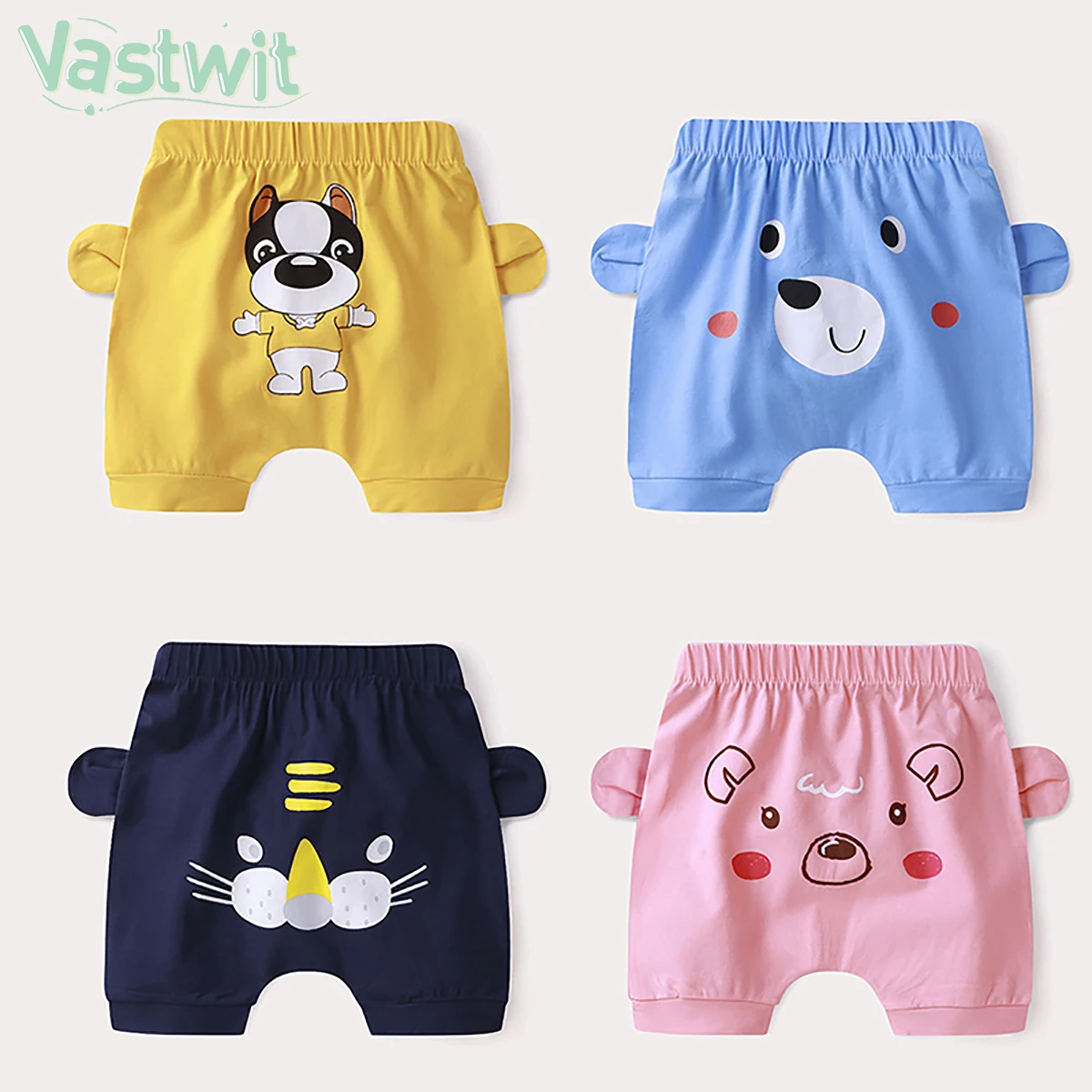 

Summer Baby Girls Boys Shorts Cute Cartoon Animal Print Cotton Elastic Waistband Short Pants 3 6 9 12 18 24 Months Baby Clothing