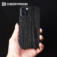 black wood grain decorative for iphone 13 12 11 pro max mini xr se2 xs iphone13 7 8 6s 6 plus protector back shell film stickers