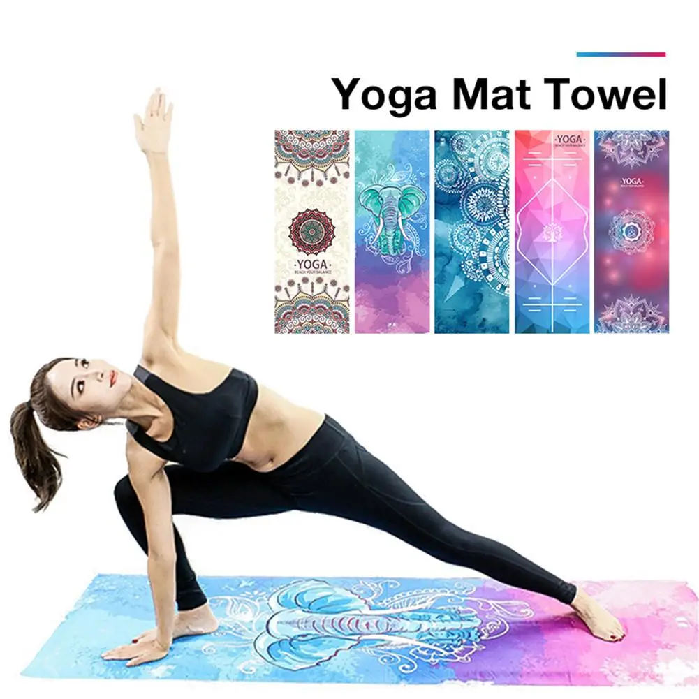 Замшевый Коврик для йоги из ТПЭ С Рисунком Слона нескользящий коврик похудения