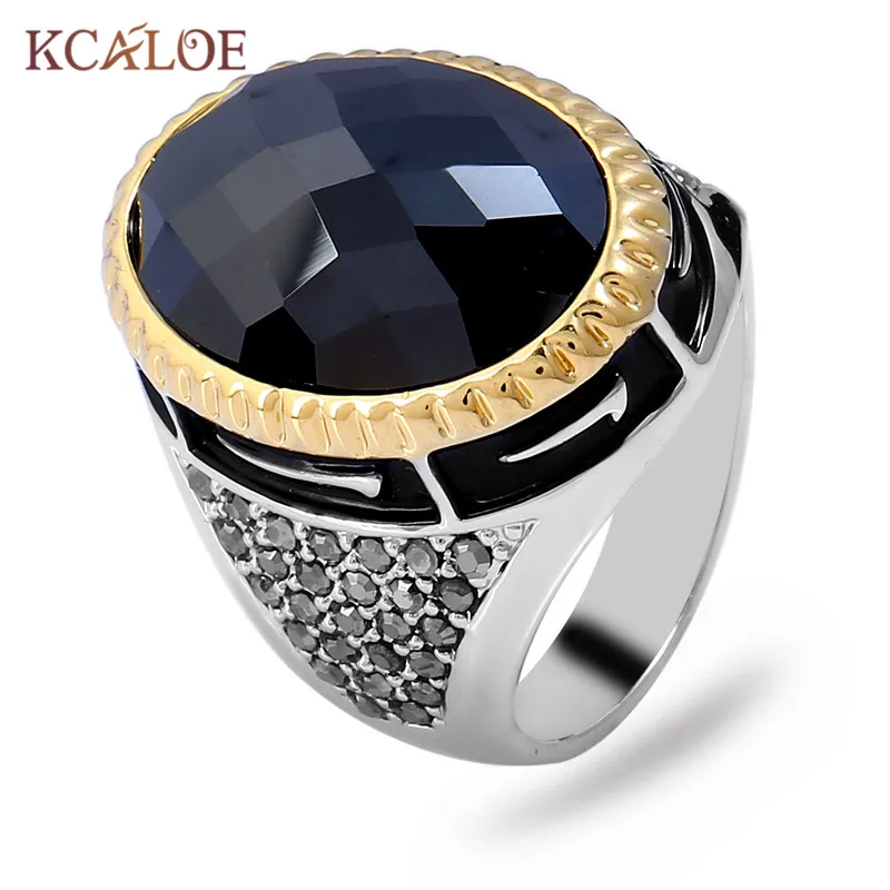 Название: Ретро овальной формы с большим черным камнем кольцо Античные винтажные