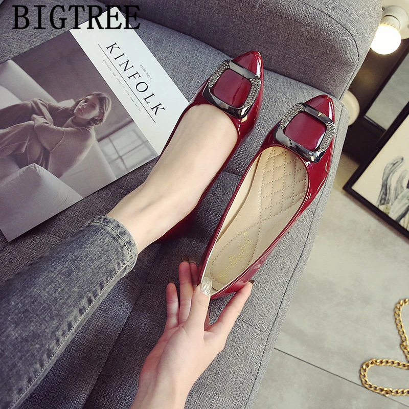 Блестящие туфли Туфли на плоской подошве со стразами Женские Черные