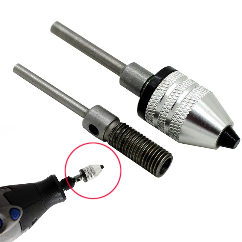 

Mini 0.3-4mm Keyless Drill Bit Chuck Adapter Rotary Carbon Steel Top Grinder Electric Power Tool