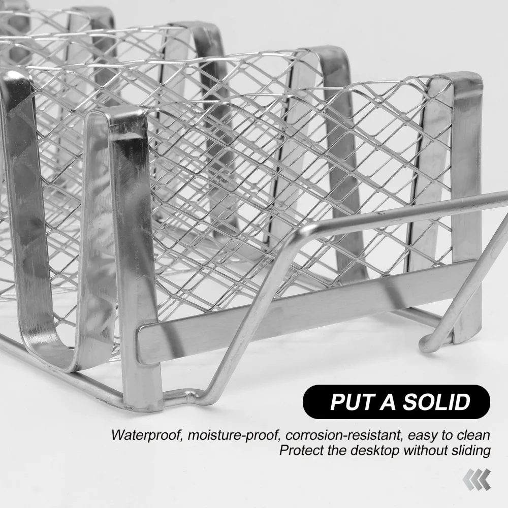 

1Pc Practical Taco Stand Mexican Pancake Holder Tortilla Roll Rack Silver