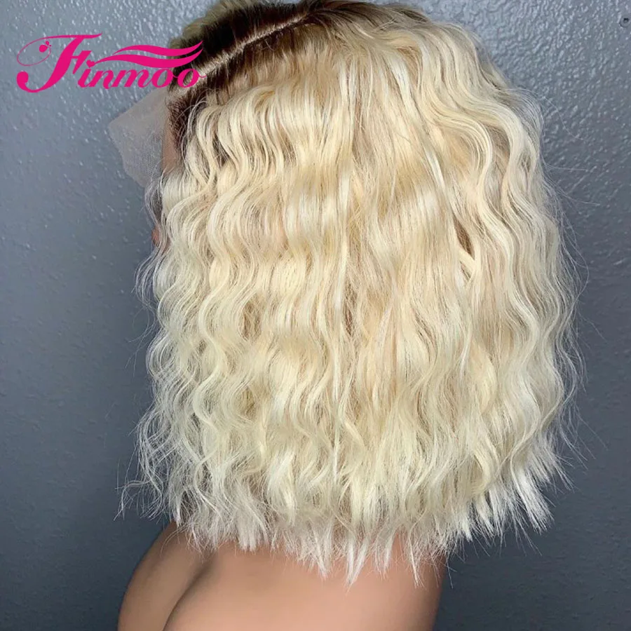 Глубокая волна парик Мёд блондинка Синтетические волосы на кружеве парики из