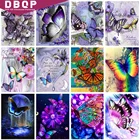 Круглая вышивка 5D DIY картины-мозаики из алмазных элементов Butterfly 3D вышивка крестиком домашние декоративные наклейки на стену подарок