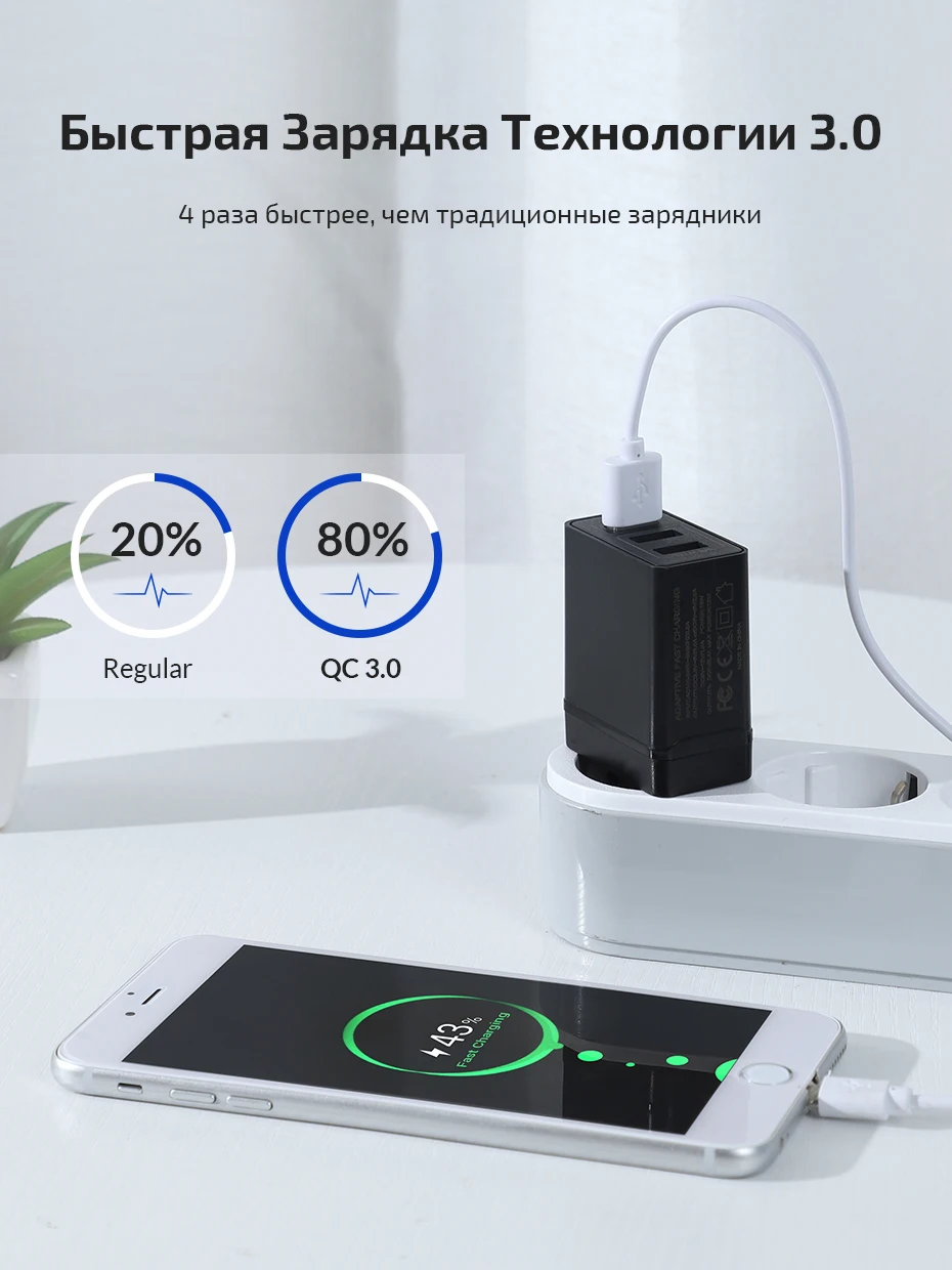 TOPK USB зарядное устройство Быстрая зарядка 3,0 Быстрая зарядка QC3.0 Мульти USB зарядное устройство для samsung S10 Plus Xiaomi дорожное настенное зарядное устройство для телефона EU