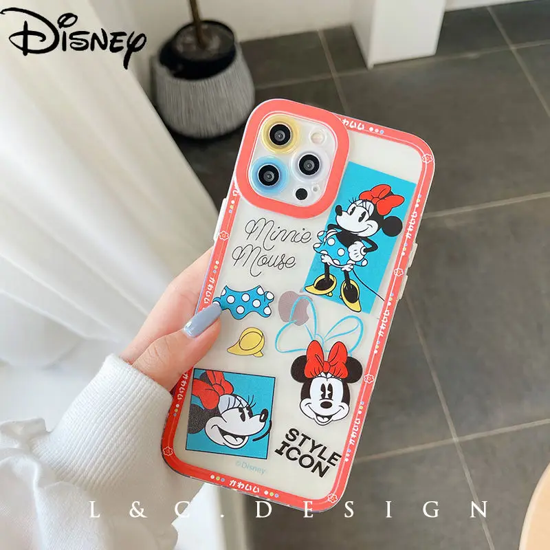 

Disney Cute Mickey Minnie Original Phone Case for iPhone 7/8P/X/XR/XS/XSMAX/11/12Pro/12min Phone Couple Case Cover