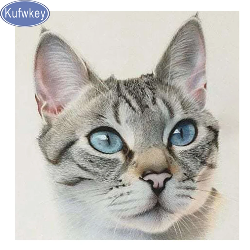 3d Алмазная живопись сделай сам милая кошка вышивка крестом рукоделие алмазная