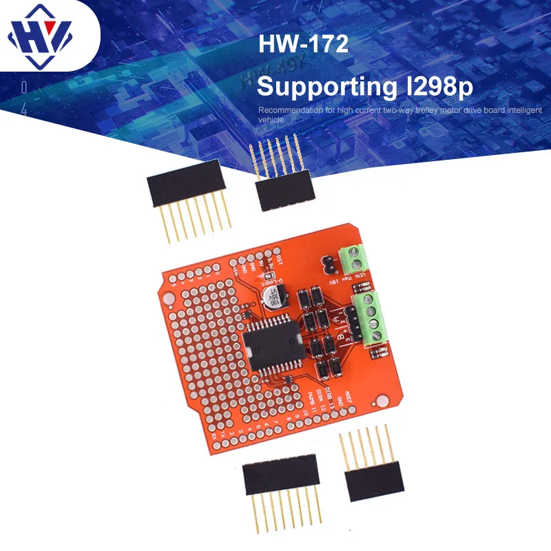 

L298P DC 2A Stepper Driving Dual Current Channel Motor Driver Shield W/ Matching Pins LED Indicator for Arduino Electronic Board