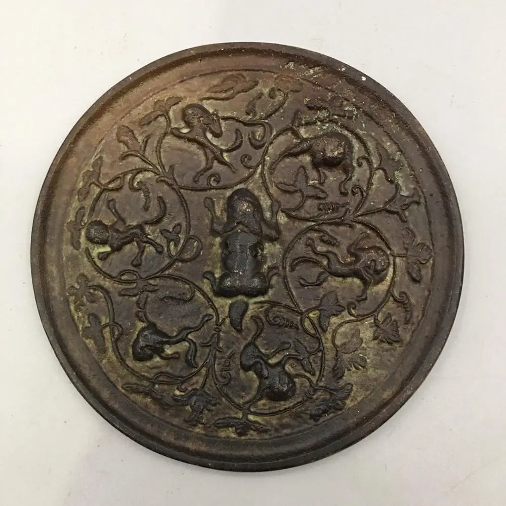 

Китайская статуя древних животных, бронзовое зеркало для украшения дома, металлические украшения