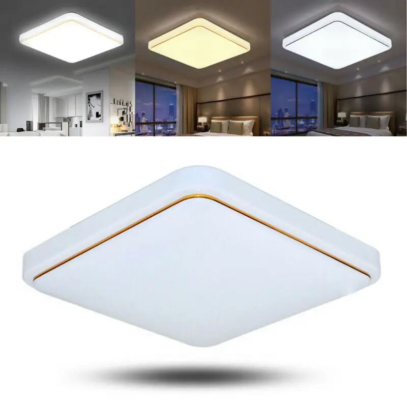 Золотой/Серебряный минимализм акриловый светодиодный потолочный светильник