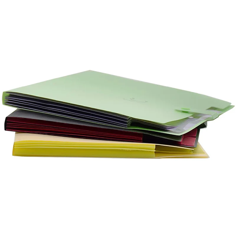 Цветной бумажный аккордеон папки для файлов 3 цветов расширяющийся файл