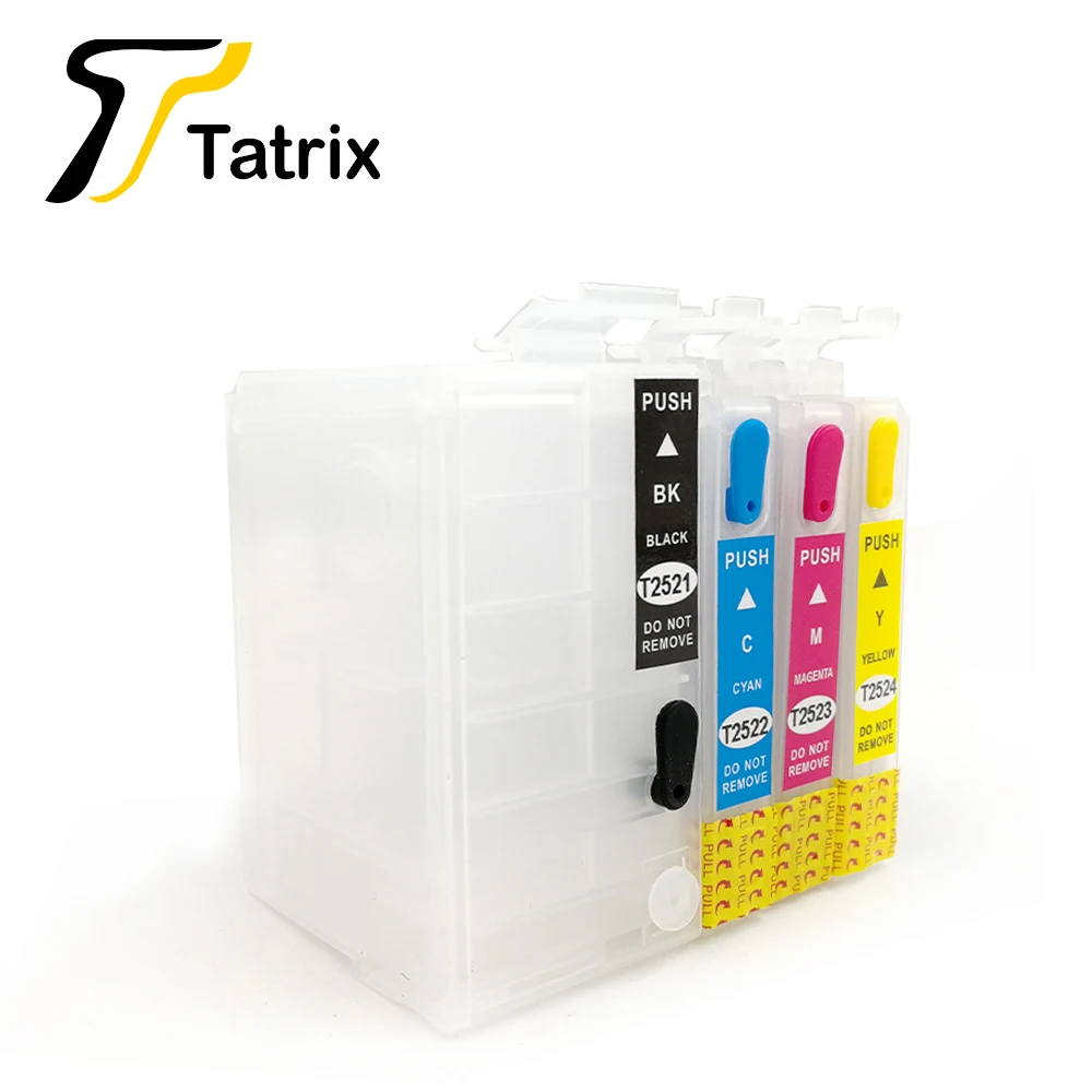 Многоразовый картридж для чернил Tatrix T252XL T2521-T2524 Epson WF-3620 с чернилами | Компьютеры и