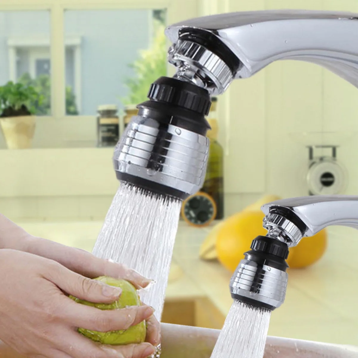 360 градусов диффузор Поворотный кухонный кран аксессуары брызгозащищенный