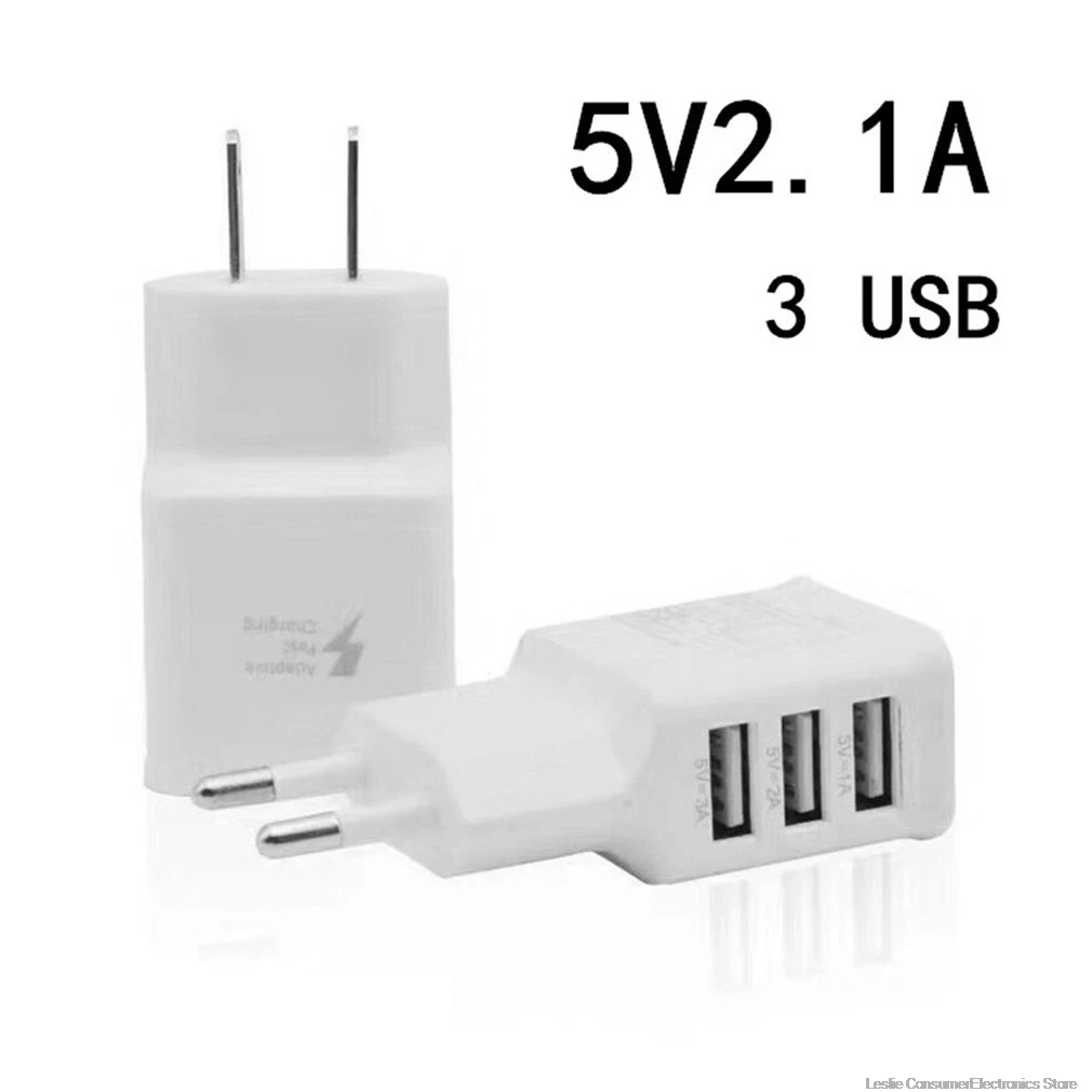 Сетевое зарядное устройство с двумя USB-портами 2 А быстрая зарядка вилка