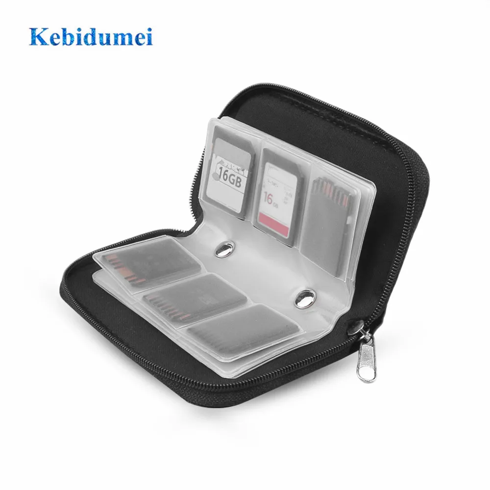 Сумка для хранения карт памяти Kebidumei чехол защитный SDHC MMC CF Micro SD TF - Цена: 114,35 руб.
