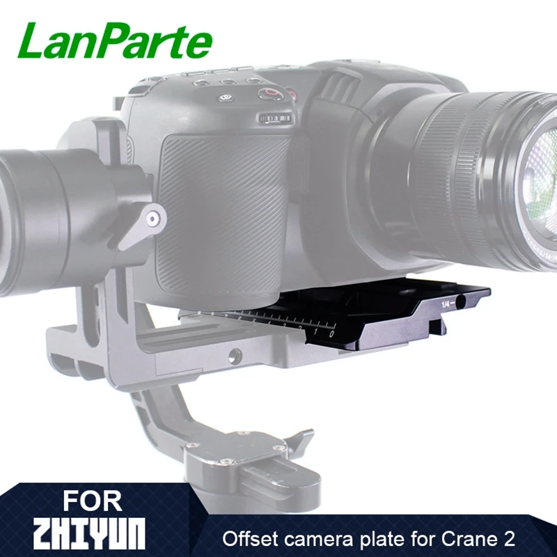 Lanparte кран 2 офсетная Камера пластина для Zhiyun аксессуары для Кардана с холодным башмаком и 1/4 винт