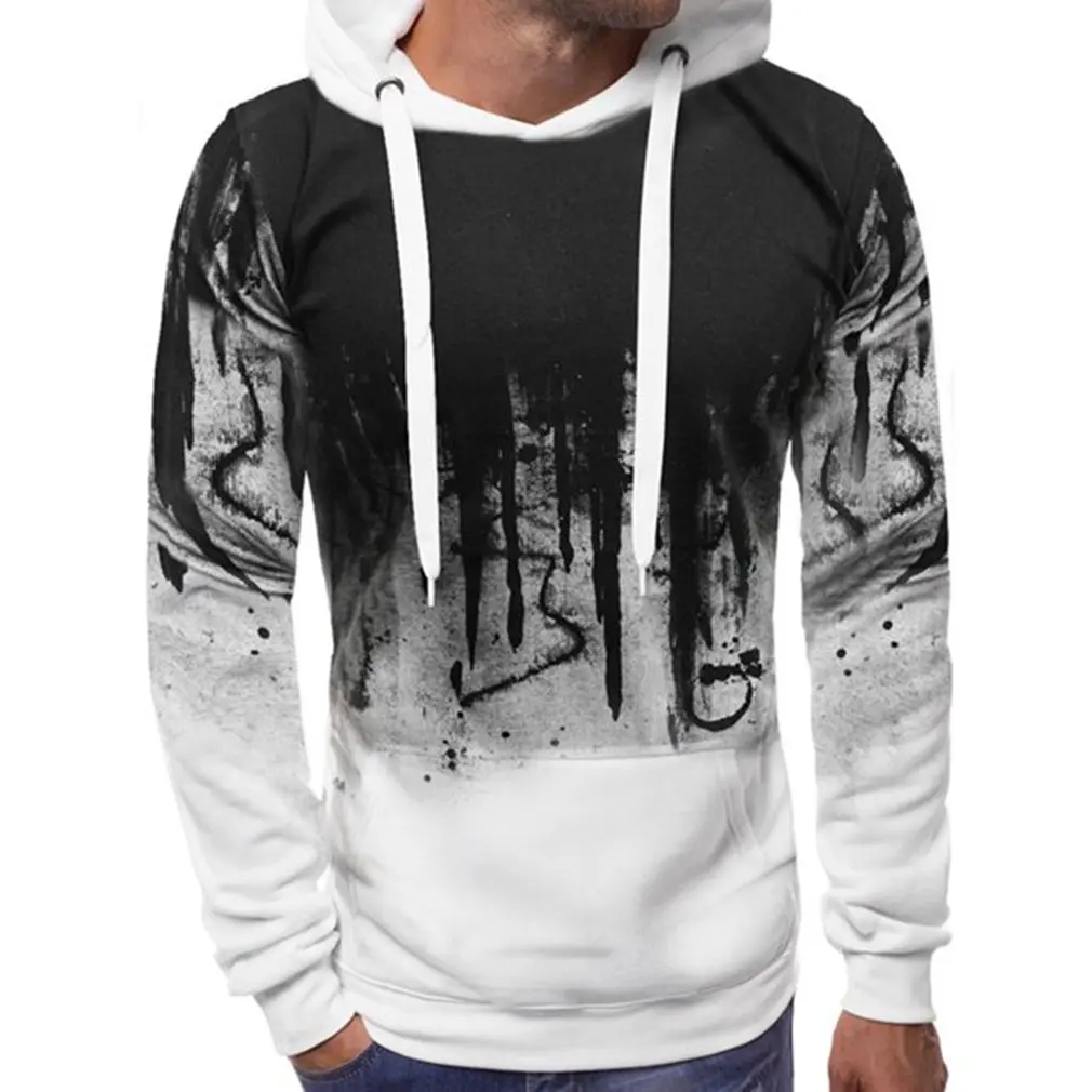 

Men's Casual Fashion Hoodies Autumn Men's Splashing Printing Sports Sweatshirts Camouflage Comfortable Tops Plus Size