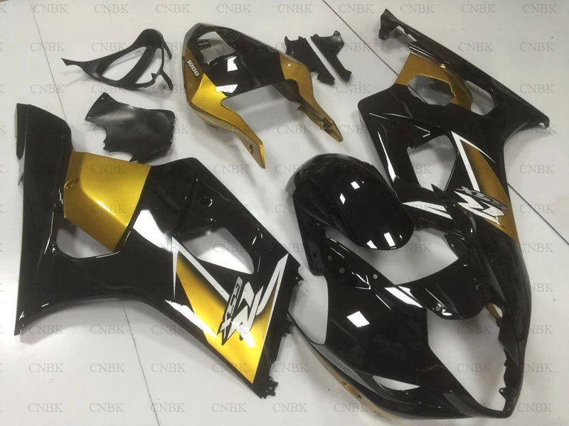 Набор для всего тела GSXR 1000 2004 кузов 03 Suzuki GSXR1000 Обтекатели 2003 K3 черный