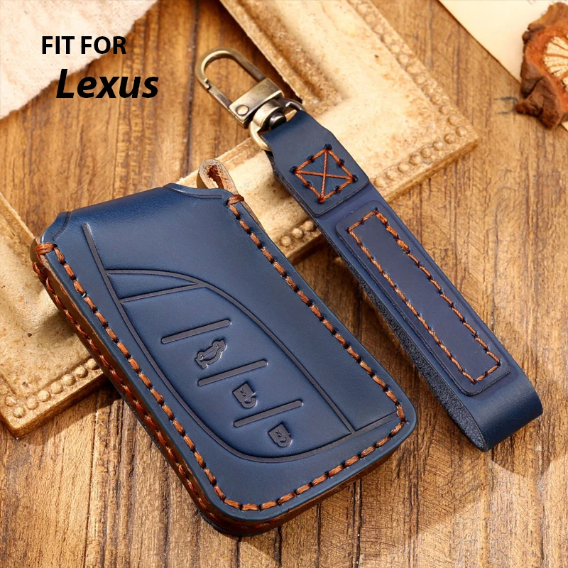 

Genuine Cow Leather Car Key Case Luxury Business Stitching Handmade Key Bag For The Lexus UX260H New ES200 ES300H LS500H