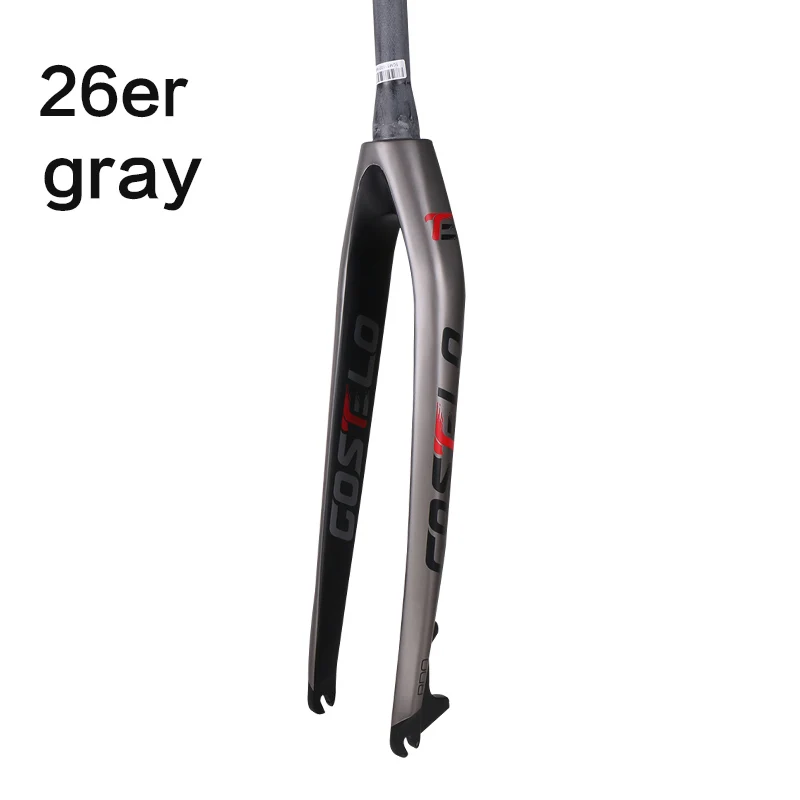 26er gary Costelo углеродная вилка mtb 26/27,5/29er 650B для горных велосипедов жесткая вилка для велосипедных частей велосипеда передняя дисковая вилка rock shox - Цвет: 26er gary