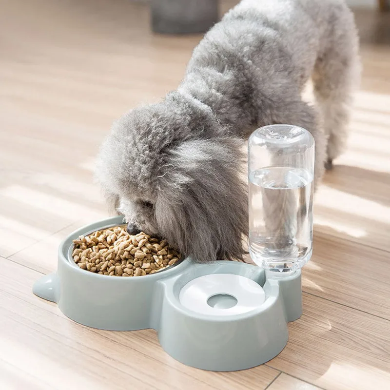 

Pet Feeding Bowls Automatic Water Drinking Fountain And Stainless Steel Food Feeder For Dogs Cats Home Daily Pet Supplies New