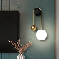 kobuc golden copper lamp nordic style bedside wall sconce 15w creative wall led 3 light dim for tv background aisle hotel study