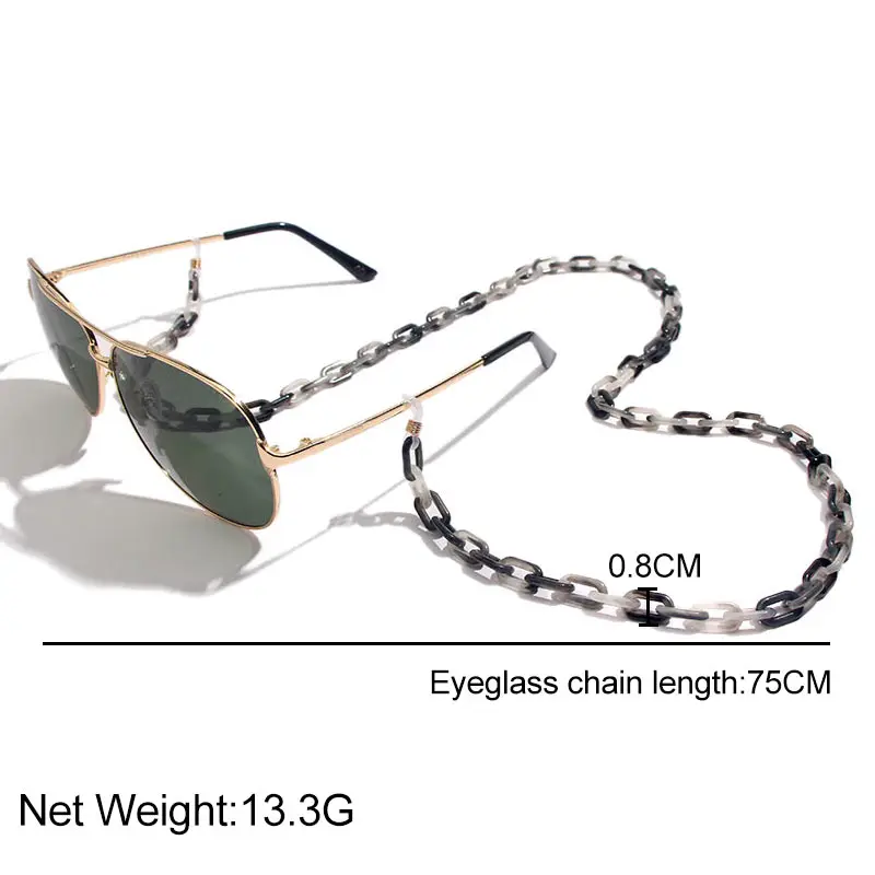 JJFOUCS 75 см Разноцветные акриловые очки с цепочкой для чтения Женские аксессуары