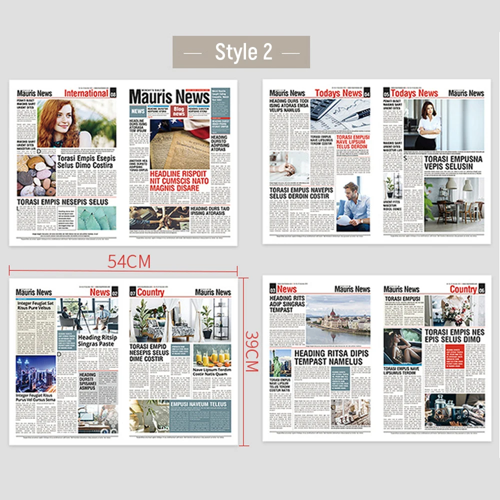 2 шт. винтажная английская бумага для новостей фотография фон Цветочная