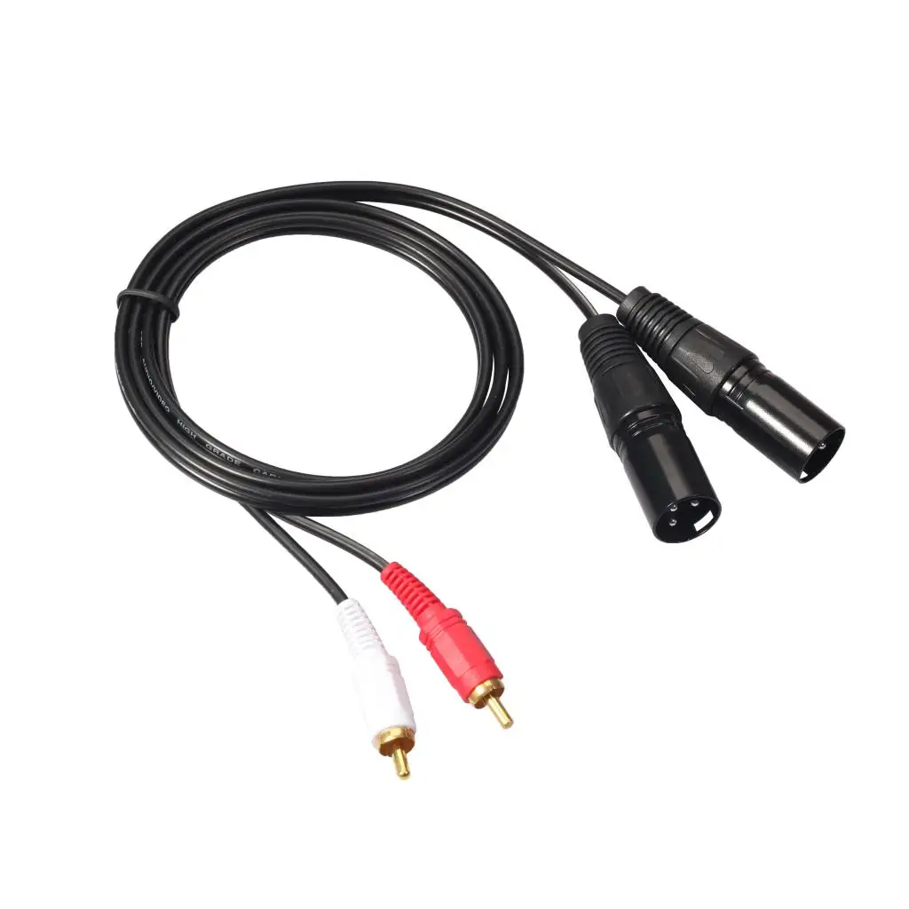 Двойной RCA к XLR Мужской кабель Phono разъем стерео аудио подключение микрофон|Детали