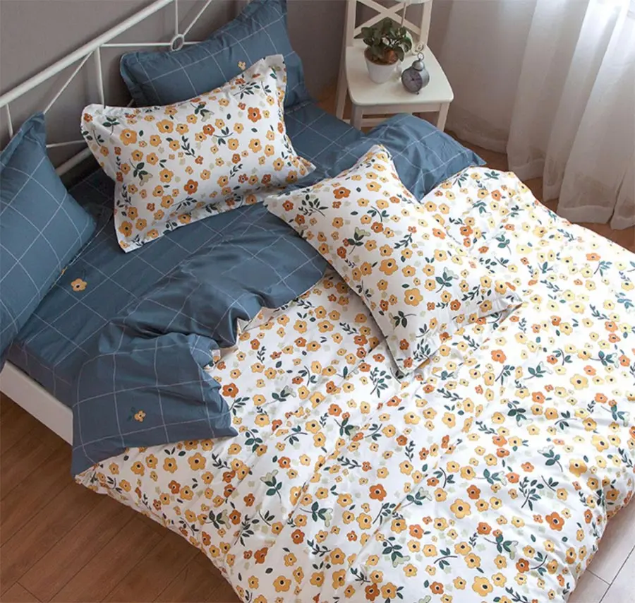 vender Conjunto De Cama Rústico Americano Princesa Rosa Floral 4pc, 4 Peças Queen King Size Algodão, Pastoral Francês Tecido Lençol De Edredom