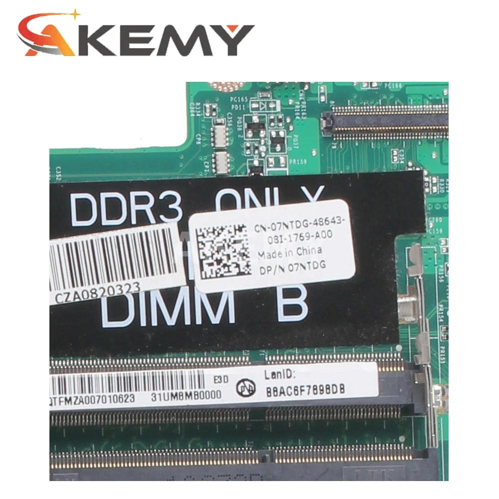 Akemy CN-07NTDG 07NTDG DA0UM8MB6E0 для Dell Inspiron 14R N4010 14 дюймов материнская плата ноутбука HD GMA HM57 DDR3