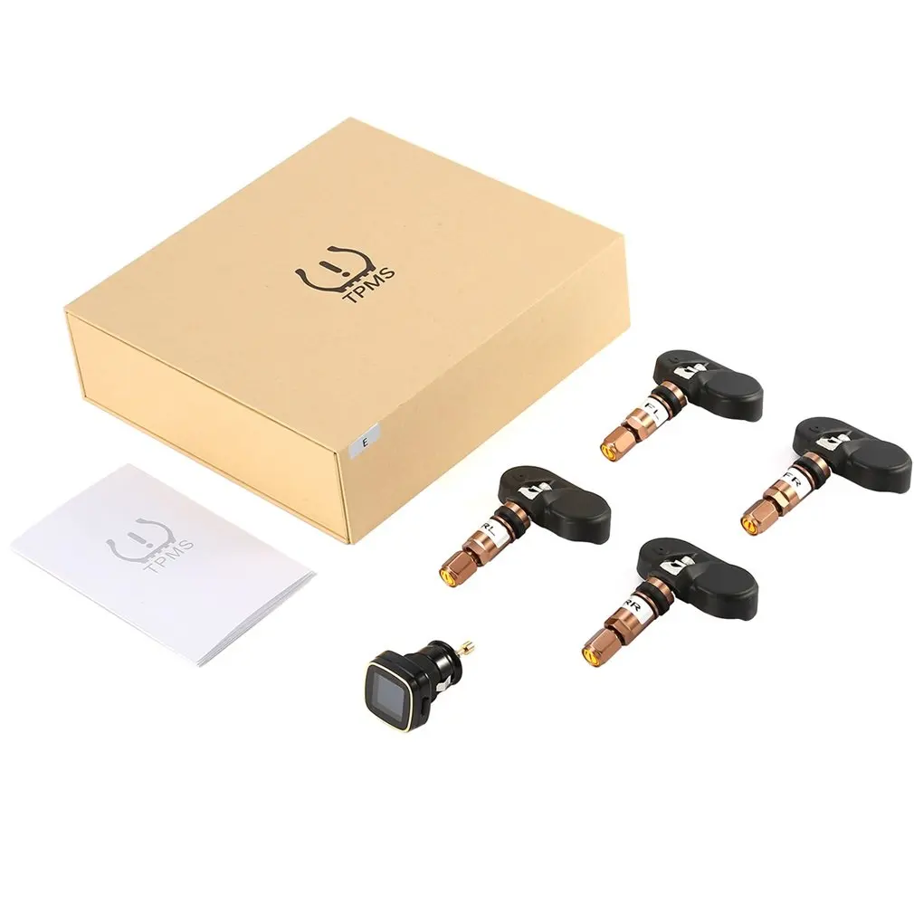 

Универсальная TPMS Φ прикуриватель в реальном времени с 4 внешними датчиками, ЖК-цифровой дисплей
