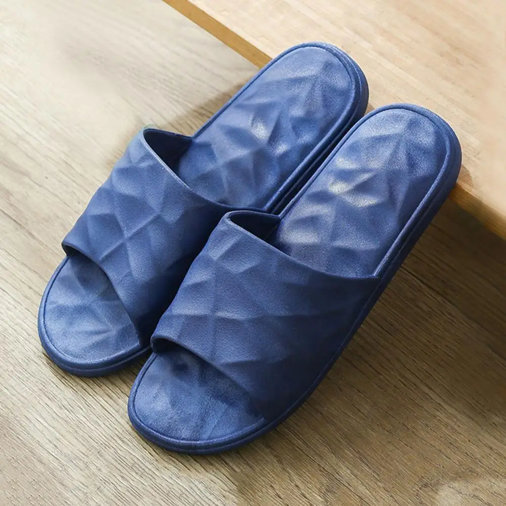 

Сандалии мужские на плоской подошве, повседневные Нескользящие шлепанцы с открытым носком, для ванной комнаты, домашние тапки, летняя обувь