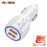 qc3 0 dual usb quick charge car charger led fast charging phone charge adapter for iphone quick car charger for xiaomi huawei