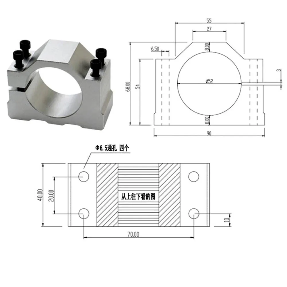 200w engraving machinespindle motor air-cooling cnc 0.2KW spindle dc CNC Engraving Machine ER11 3.175mm collets ER16-8MM |