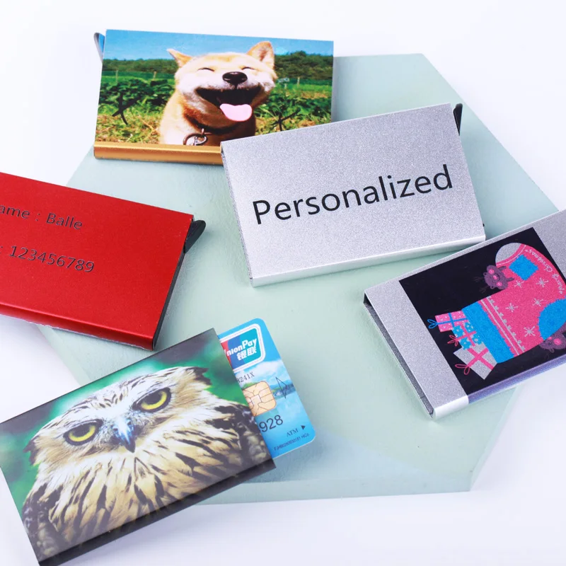 

FC11 гравировка имени персонализированный индивидуальный именной номер картина стандартный металлический мужской кошелек деловой держател...