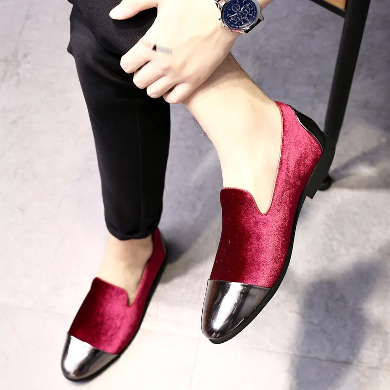 

Fashionable men's shoes, fashionable shoes, lazy people's frosted shoes, fashionable casual single shoes