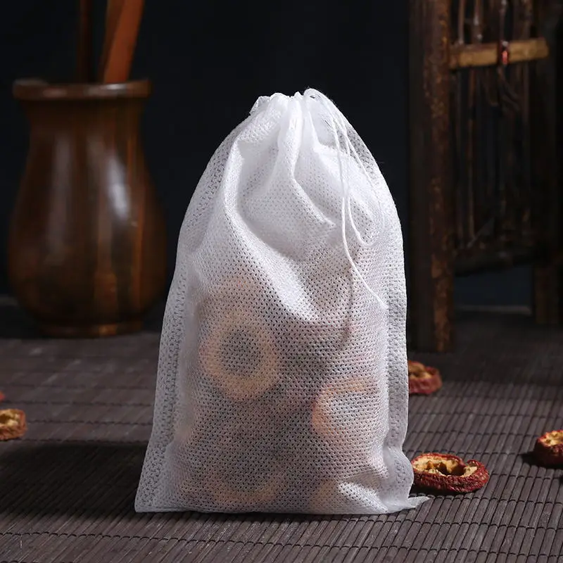 Food Grade Disposable Tea Bags Drawstring Filter For Infuser Spice Non-woven Fabric Filters Teabag Empty | Дом и сад