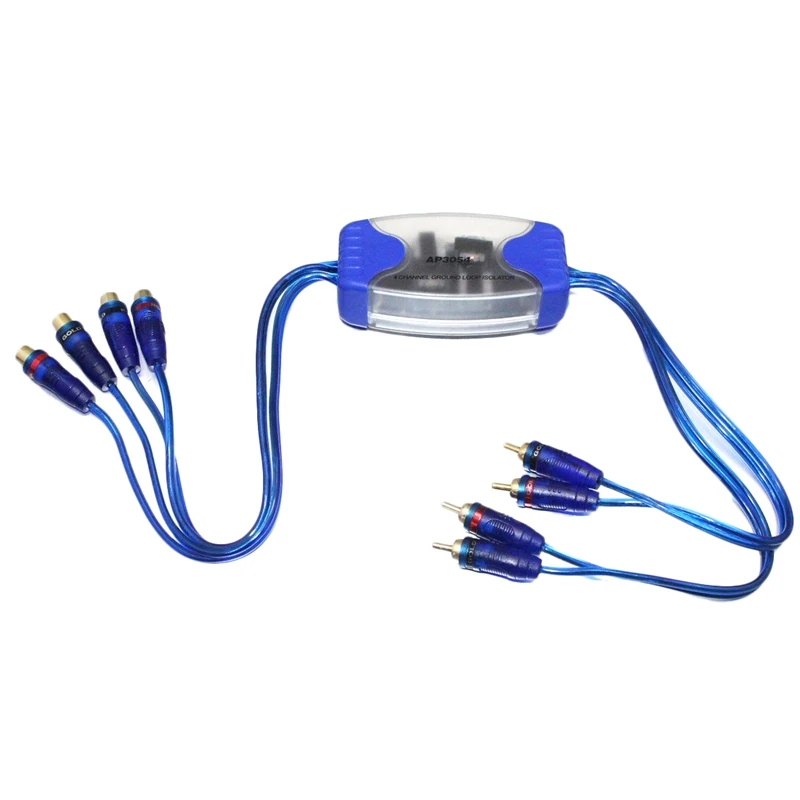 4-channel RCA Audio Noise Filter Suppressor Ground Loop Isolator Car Stereo 50W | Электроника