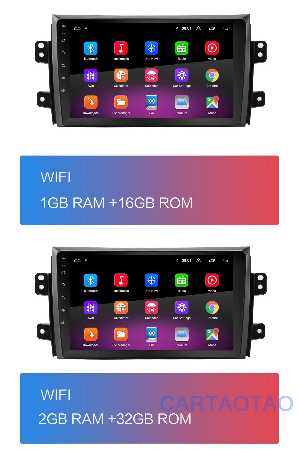2G+ 32G " 2DIN Android 8,1 GO автомобильный DVD мультимедийный плеер для Suzuki SX4 2006-2012 автомобильный Радио gps навигация WiFi BT плеер 2 Din