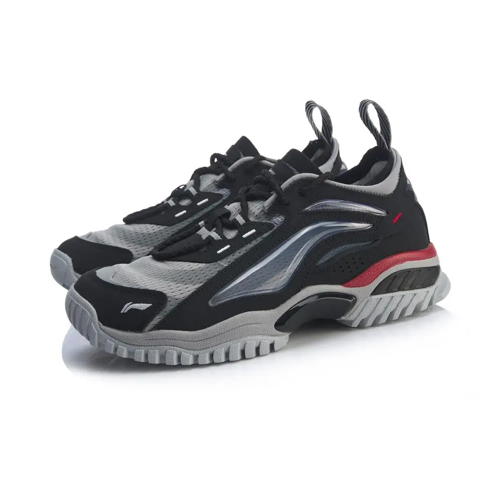 LI-Ning/Мужская обувь AURORA WINDWALKER, стиль жизни, кожа, ноская подкладка, Ретро стиль, спортивная обувь, кроссовки для отдыха, AGLP089 YXB324