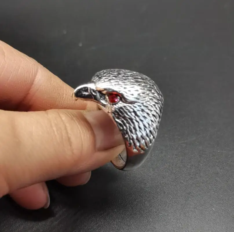 Архицированное белое медное кольцо с головой орла | Дом и сад