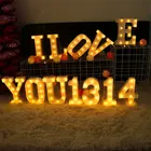 Светсветильник цифровые буквы 0-9, лампа на батарейках, ночсветильник свадьбы, дня рождения, декор для вечеринки, большие декоративные буквы