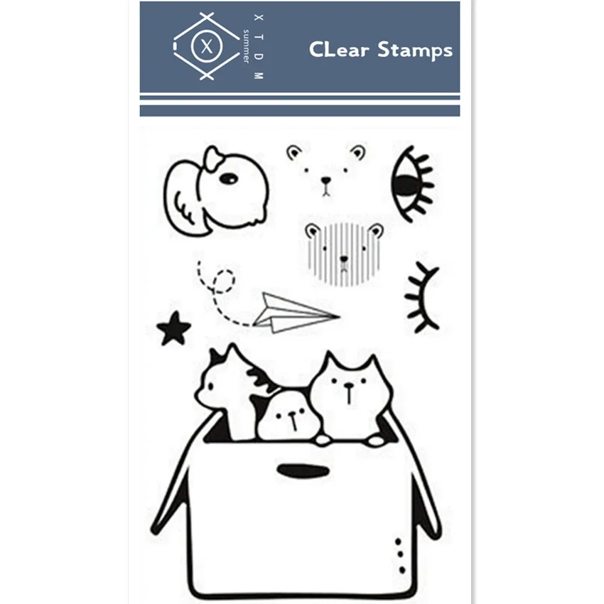 11*16cm Star unicorn Transparent Silicone Rubber Clear Stamps cartoon Scrapbooking/DIY Easter Children's toys album | Дом и сад