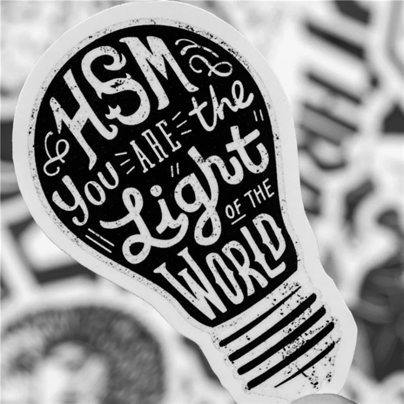 10/30/50 шт. черно-белый рок граффити Наклейка мотоцикл Водонепроницаемый ноутбук