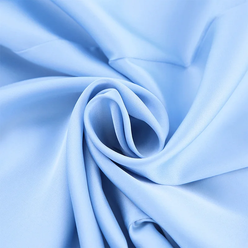 

Autumn New Satin Drawstring Women's Blouse Sexy V-neck Shirt Long Sleeve Blue Short Female Blouses 2021 Office Lady Casual Tops