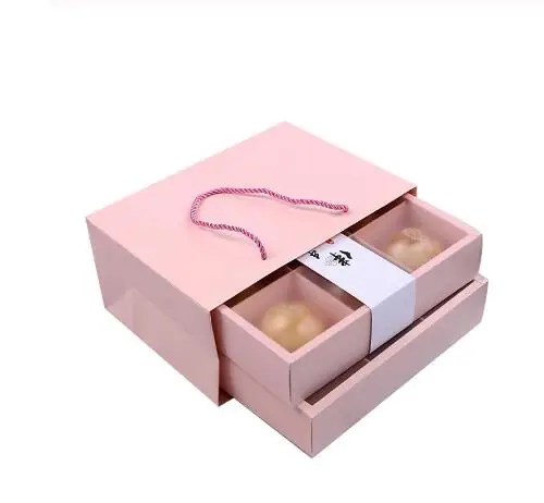 Розовая Подарочная бумажная коробка с матовой крышкой отдельная 6 ячеек упаковка
