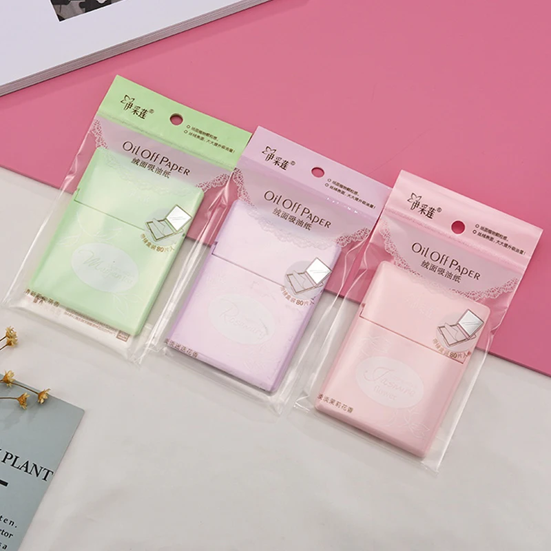 

80 Sheets/pack Green Tea Facial Oil Blotting With Makep Mirror Cleansing Face Oil Control Absorbent Paper Beauty makeup tools